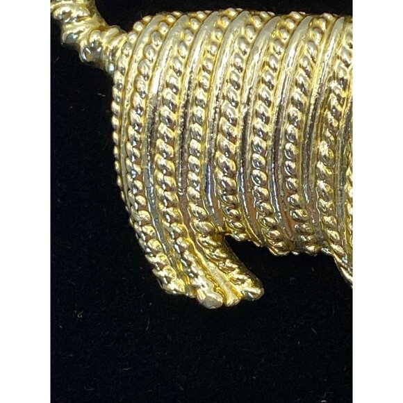 Vintage Sarah Coventry Gold-Tone Dog Brooch With Rope Detailing J0260 - Picture 5 of 12